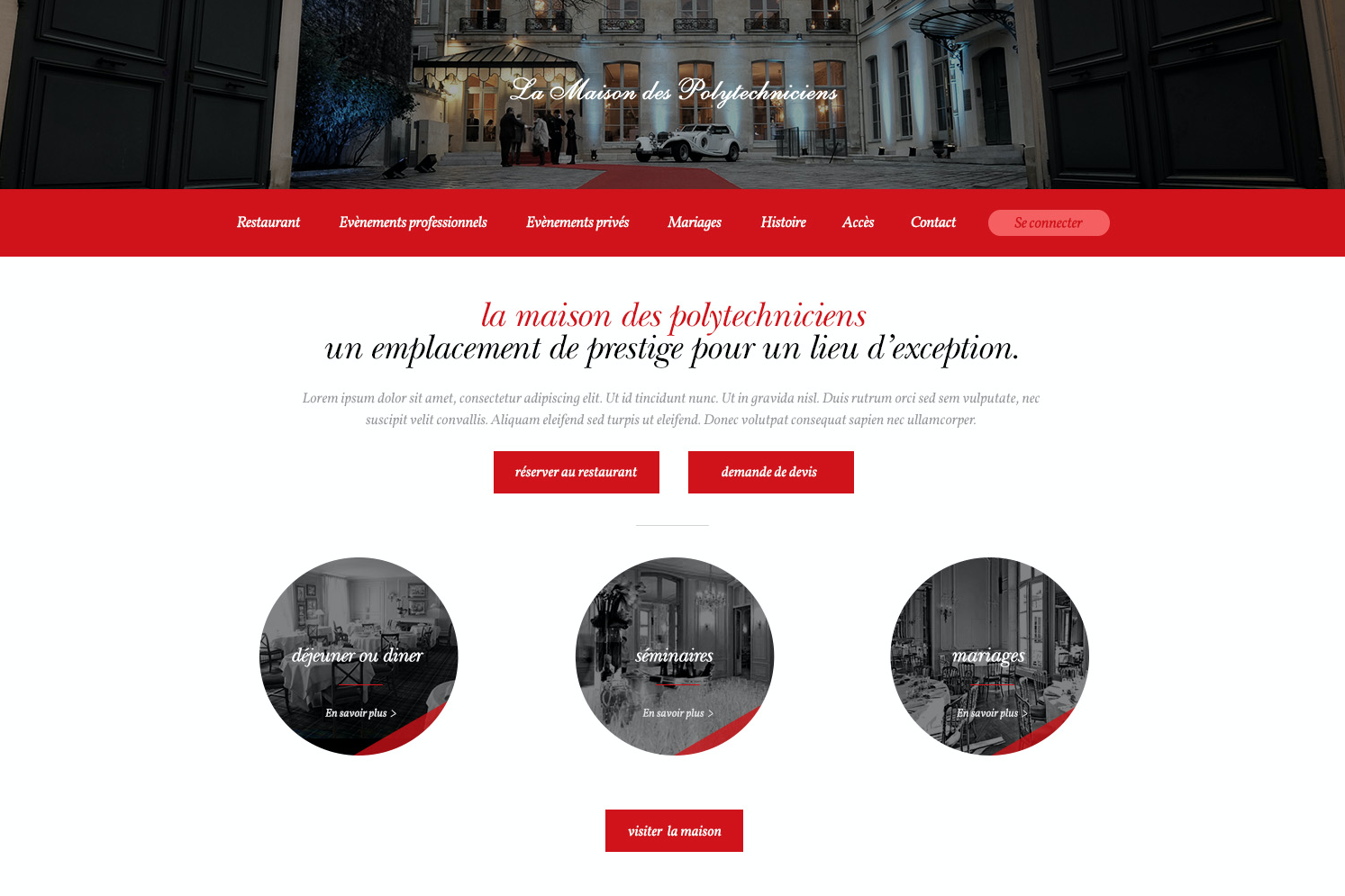 Capture d'écran du site Maison des X